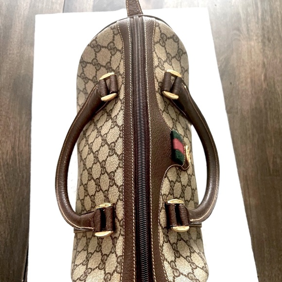 GUCCI SHERRY-  Line Monogram Boston Bag in Good Used Condition - Picture 2 of 11
